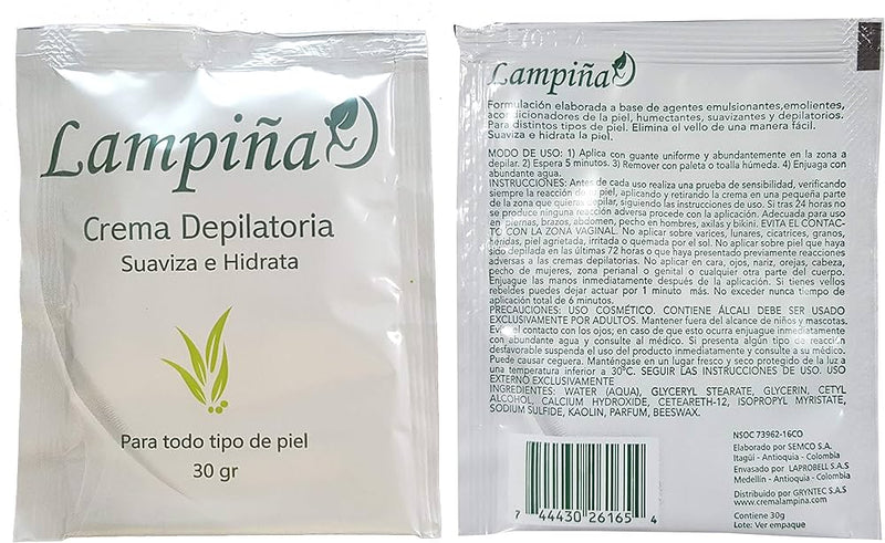 Crema depilatoria lampiña 30g