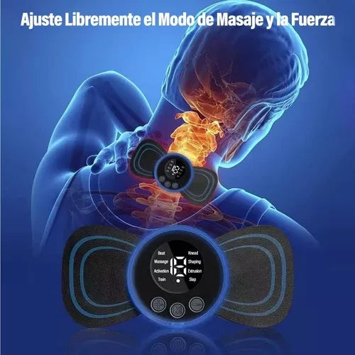 Mini Masajeador Eléctrico Parche 8 Modos