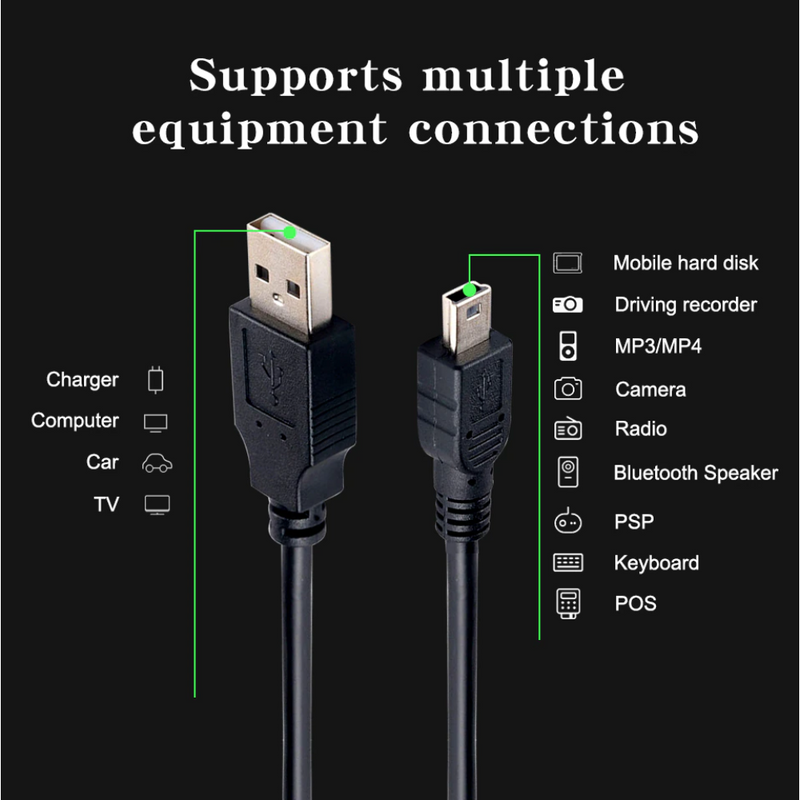 Cable De Datos Usb V3 2.0 5 Pines X 3mts